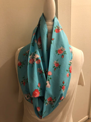 Turquoise with Roses