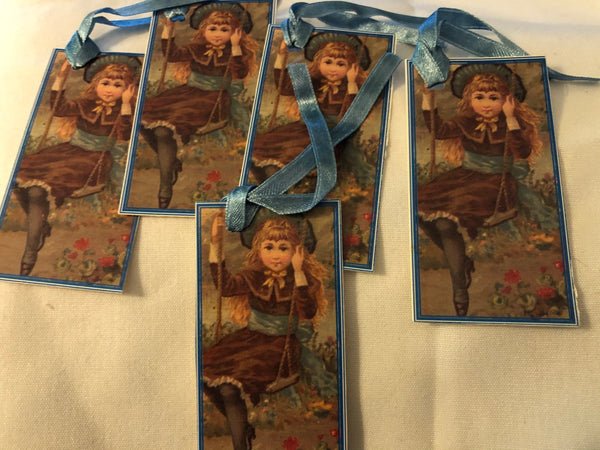 5 Girl on a Swing Gift Tag