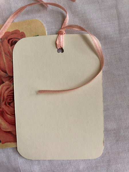 4 Pink Roses Gift Tags