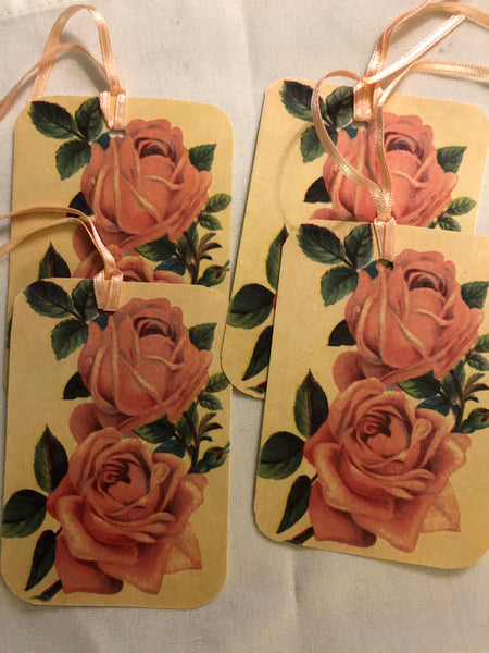 4 Pink Roses Gift Tag