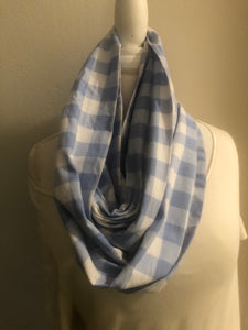Light Blue and White Large Check Gingham