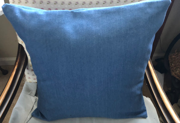 Brushed Denim Pillow Cover
