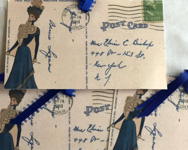 4 Victorian Lady Gift Tags
