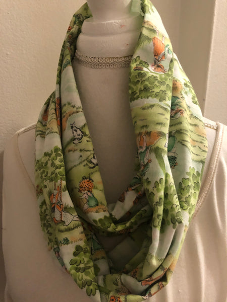 1970s Green Fabric in a Scarf