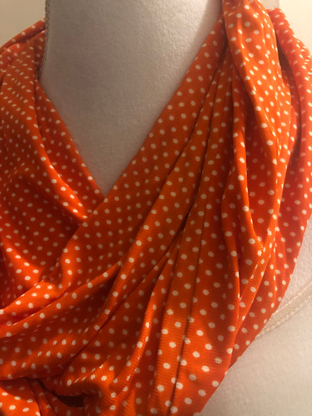 Orange With White Polka Dots