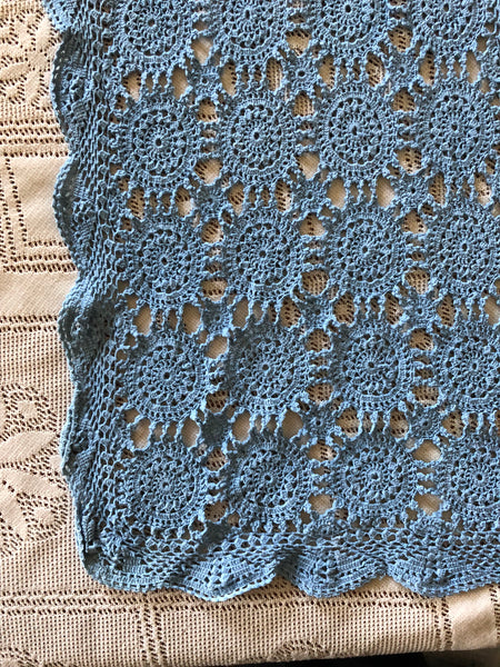 Dusty Blue Upcycled Table Runner