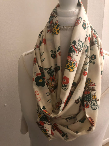 1970s Fun Cotton Scarf