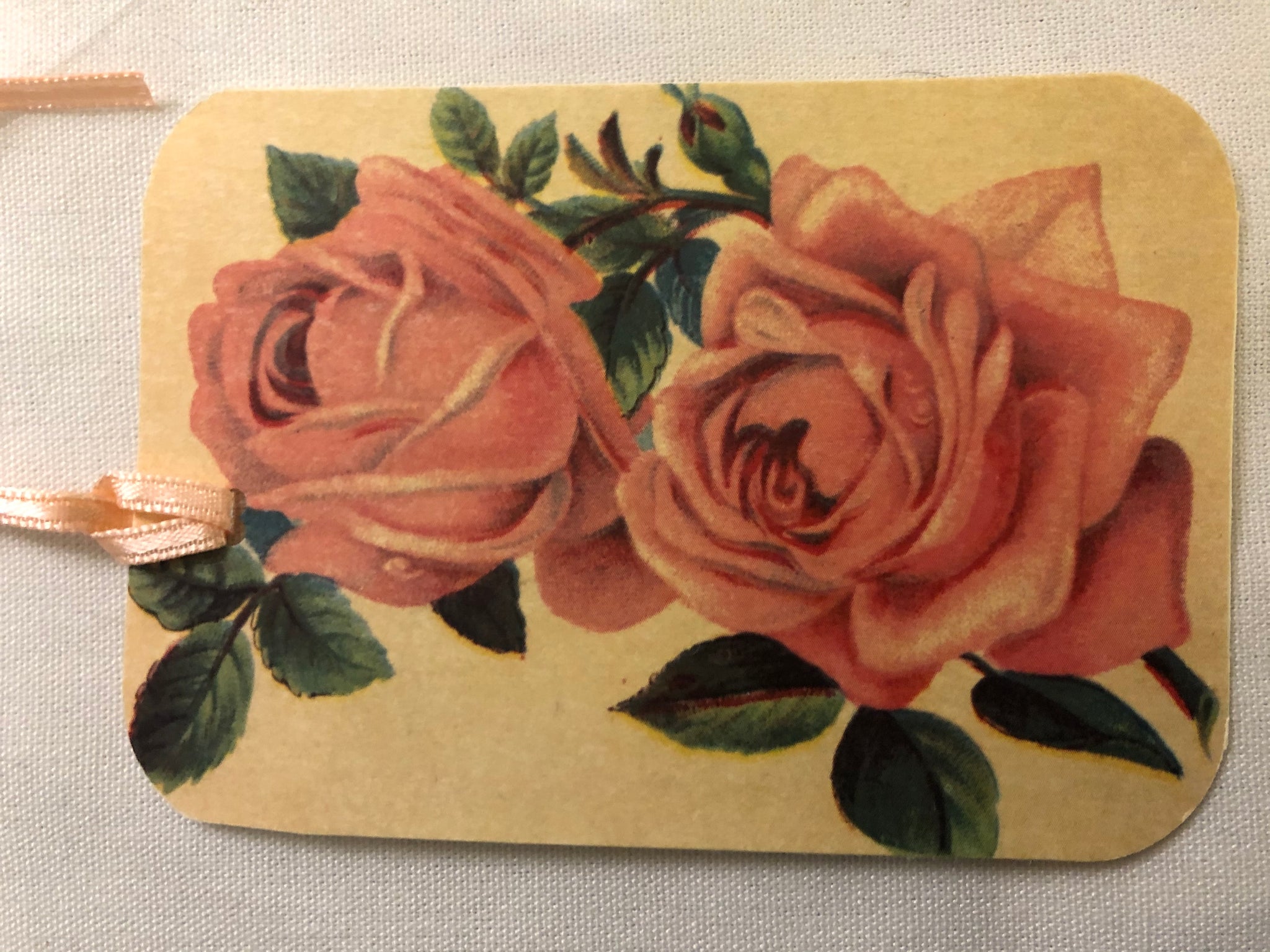 4 Pink Roses Gift Tag