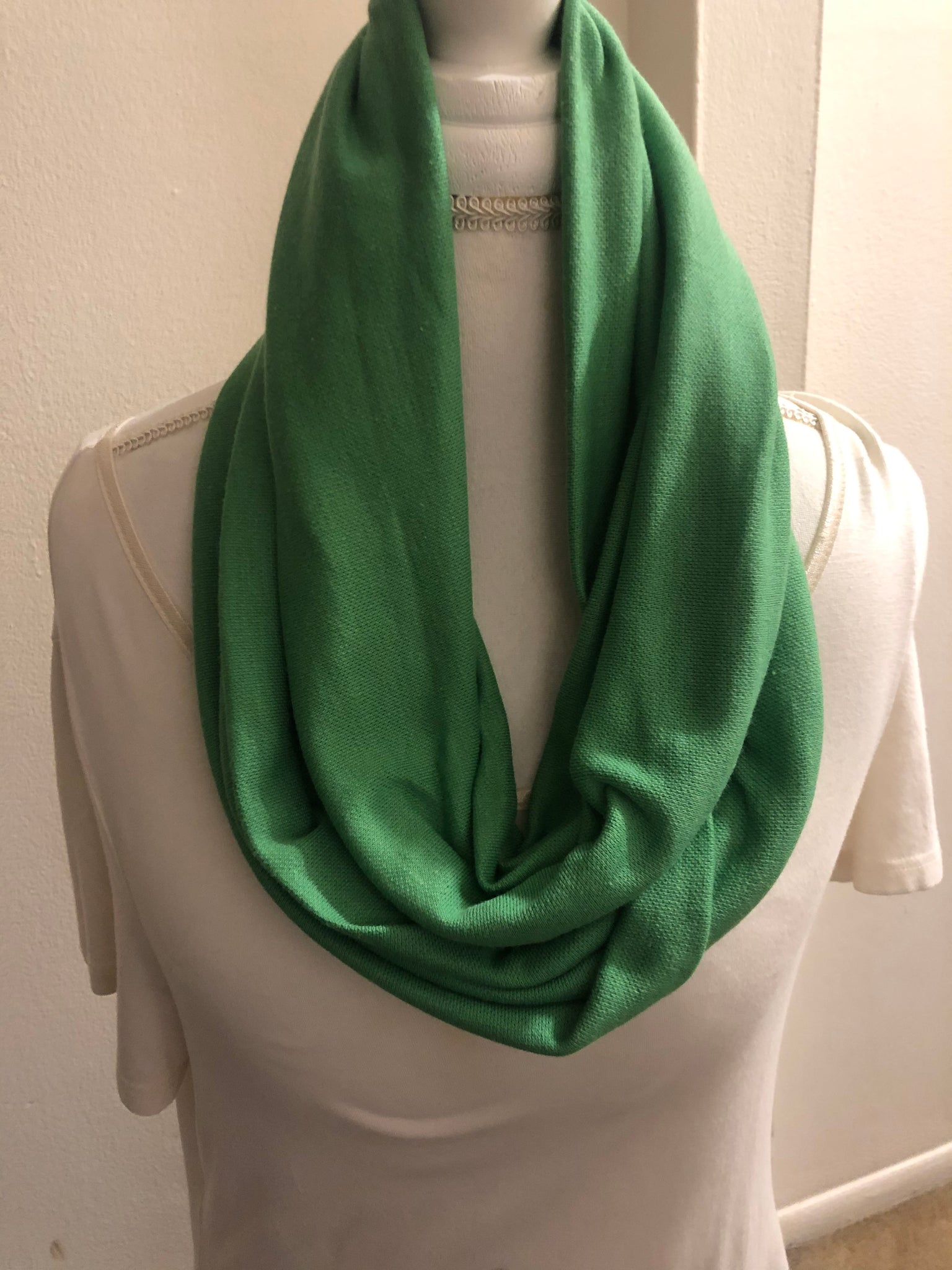 Spring Green Cotton Blend Knit