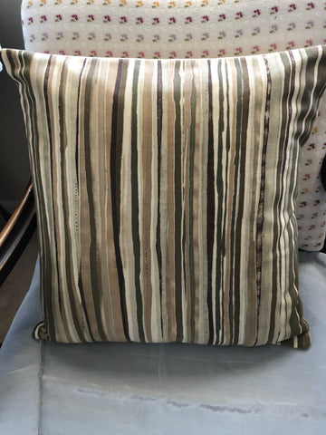 Horizontal Stripes in Brown Pillow Cover