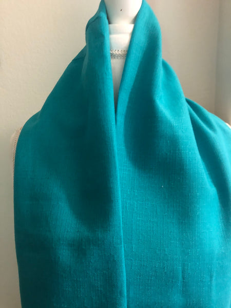 Bright Turquoise Linen Blend