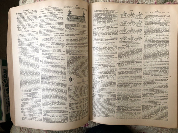 1895 Partial Antique Dictionary