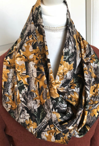 Fall Leaves Cotton Infinity Scarf
