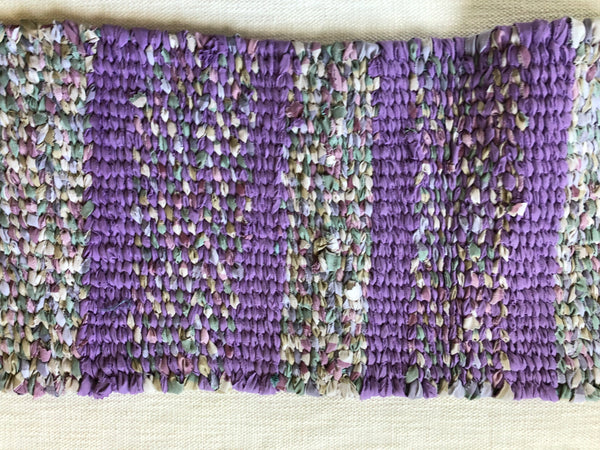 Sage Green and Purple Table Runner