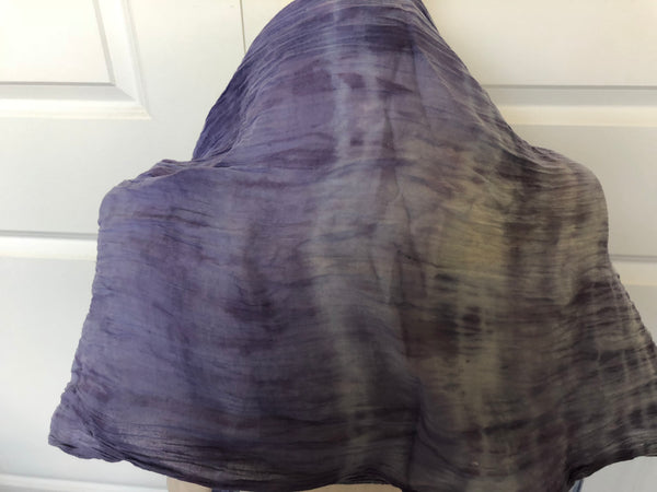 Light Purple Shibori Cotton Scarf